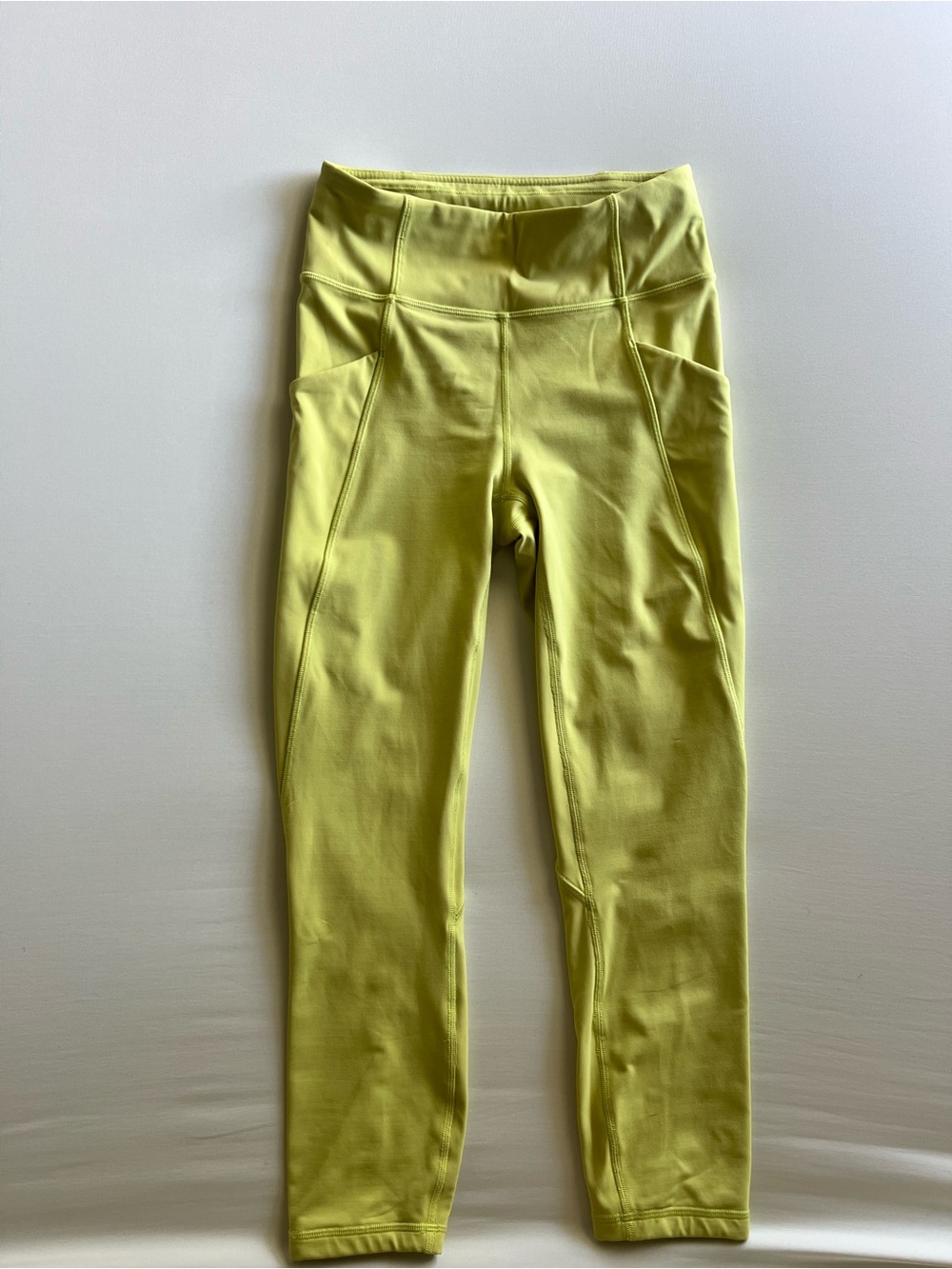 Lululemon Lime Yellow High Rise Pocket Leggings 4